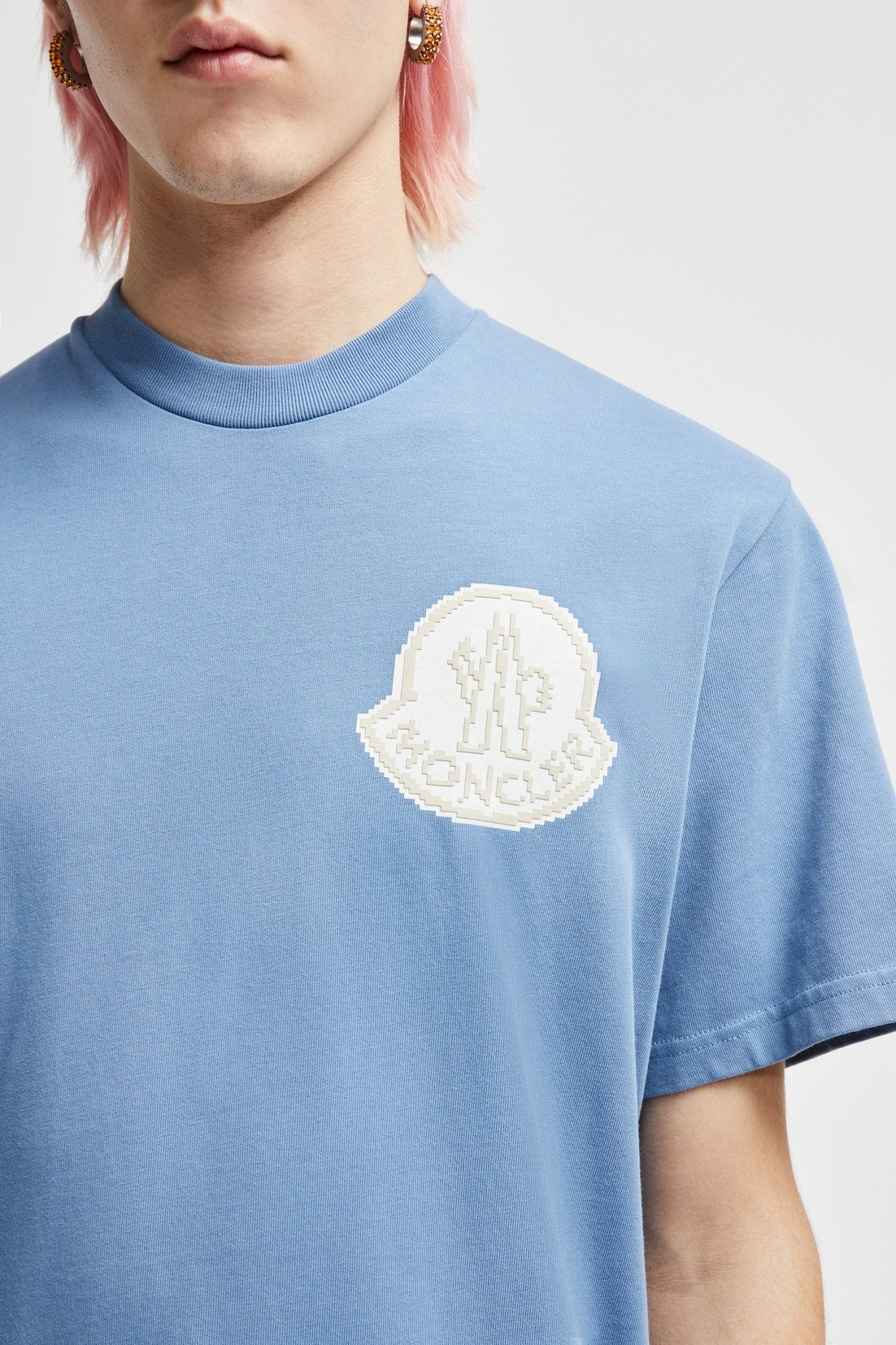 Moncler - T Shirt à logo Medium blue – Lothaire