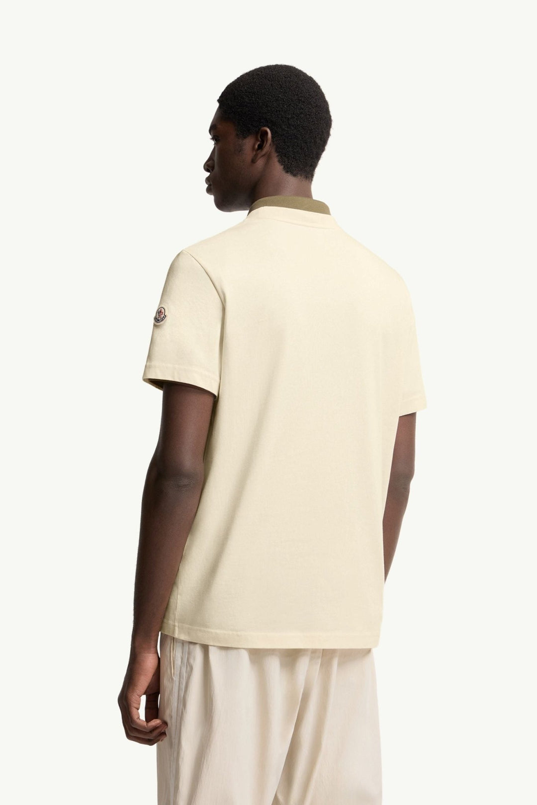 MONCLER - T-shirt en Coton à Imprimé Logo Écru - Lothaire