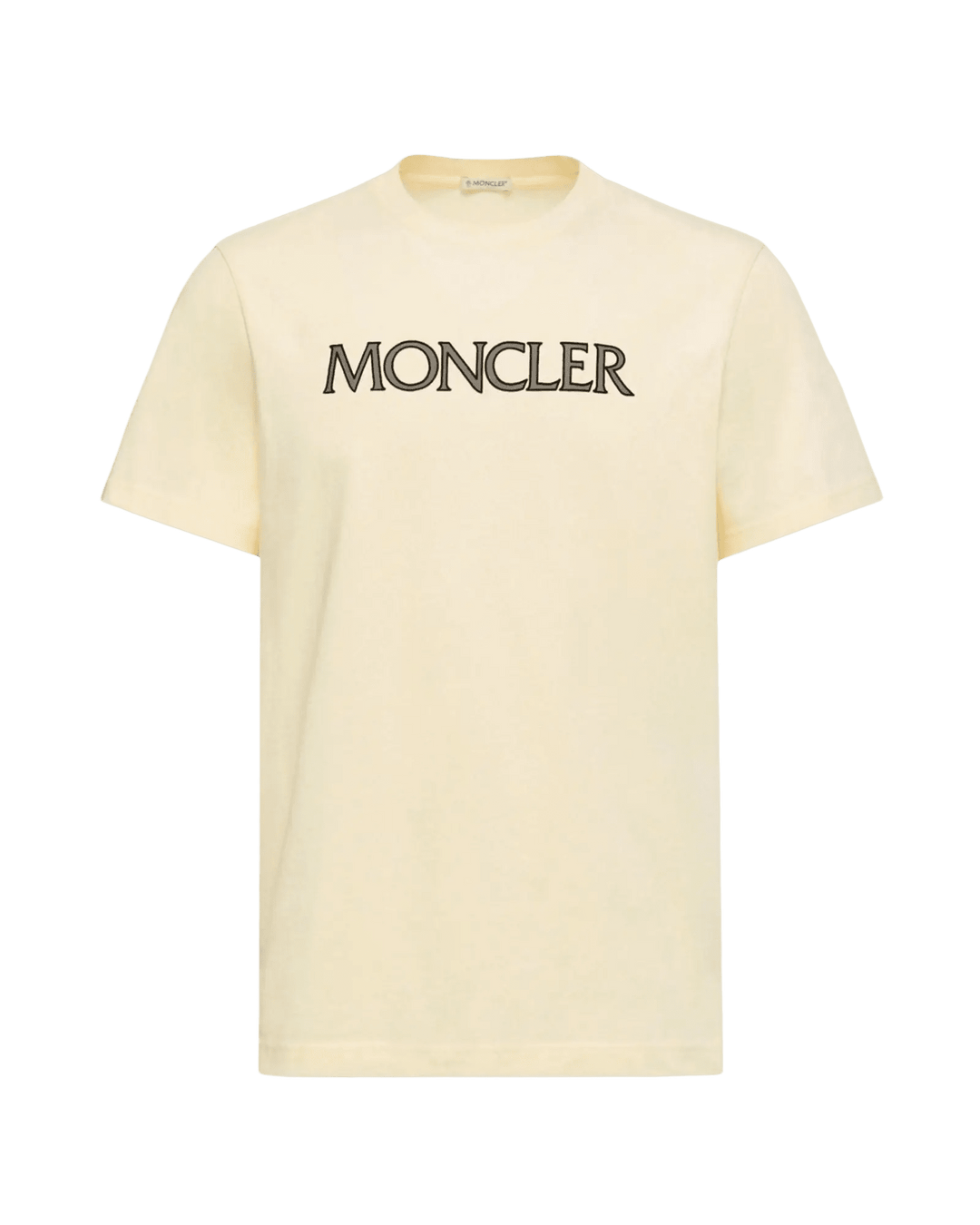 MONCLER - T-shirt en Coton à Imprimé Logo Écru - Lothaire