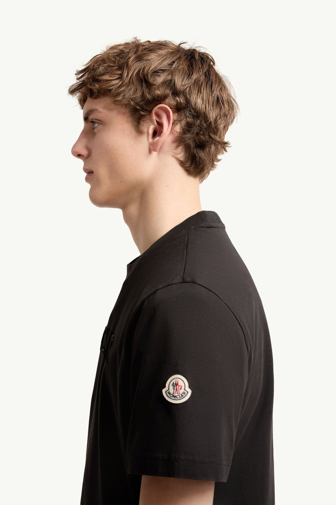 MONCLER - T-shirt en Coton à Imprimé Logo Noir - Lothaire