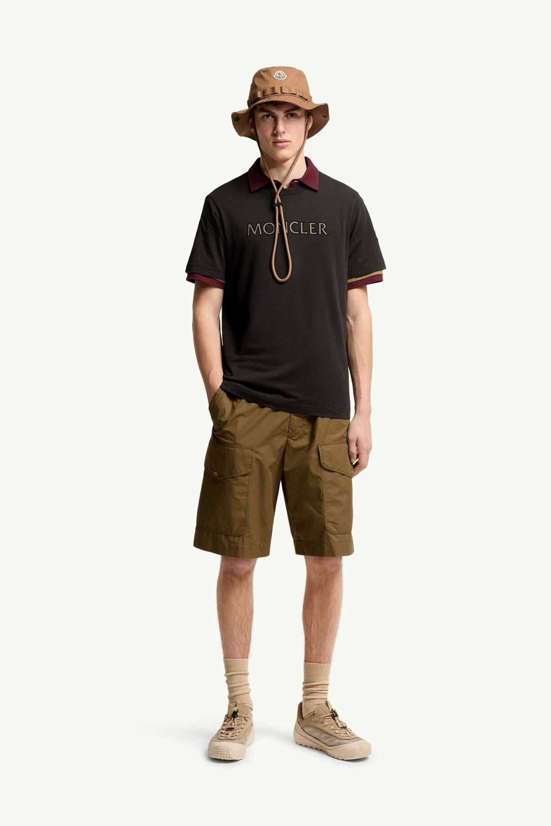 MONCLER - T-shirt en Coton à Imprimé Logo Noir - Lothaire