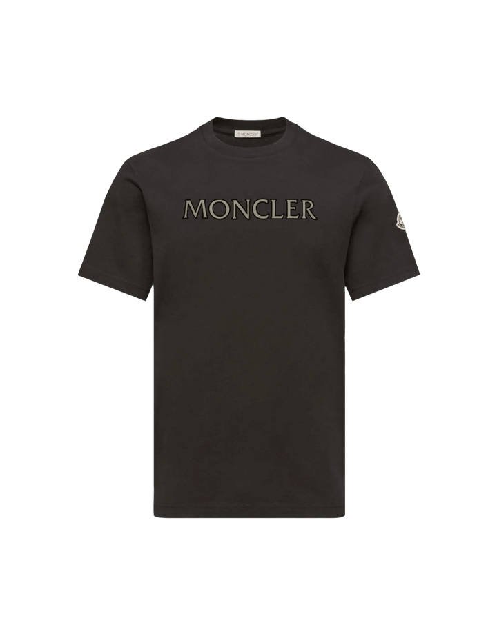 MONCLER - T-shirt en Coton à Imprimé Logo Noir - Lothaire