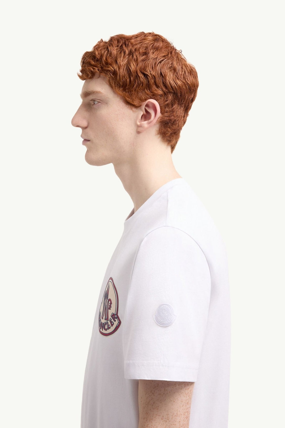 MONCLER - T-shirt en Coton à Logo Blanc - Lothaire
