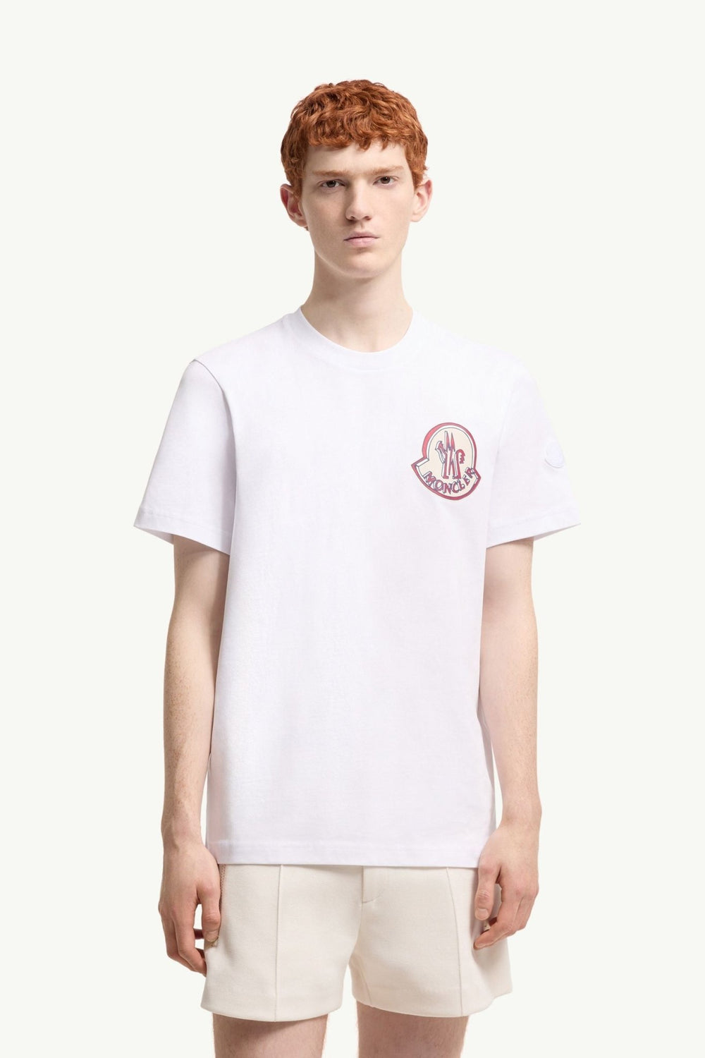 MONCLER - T-shirt en Coton à Logo Blanc - Lothaire