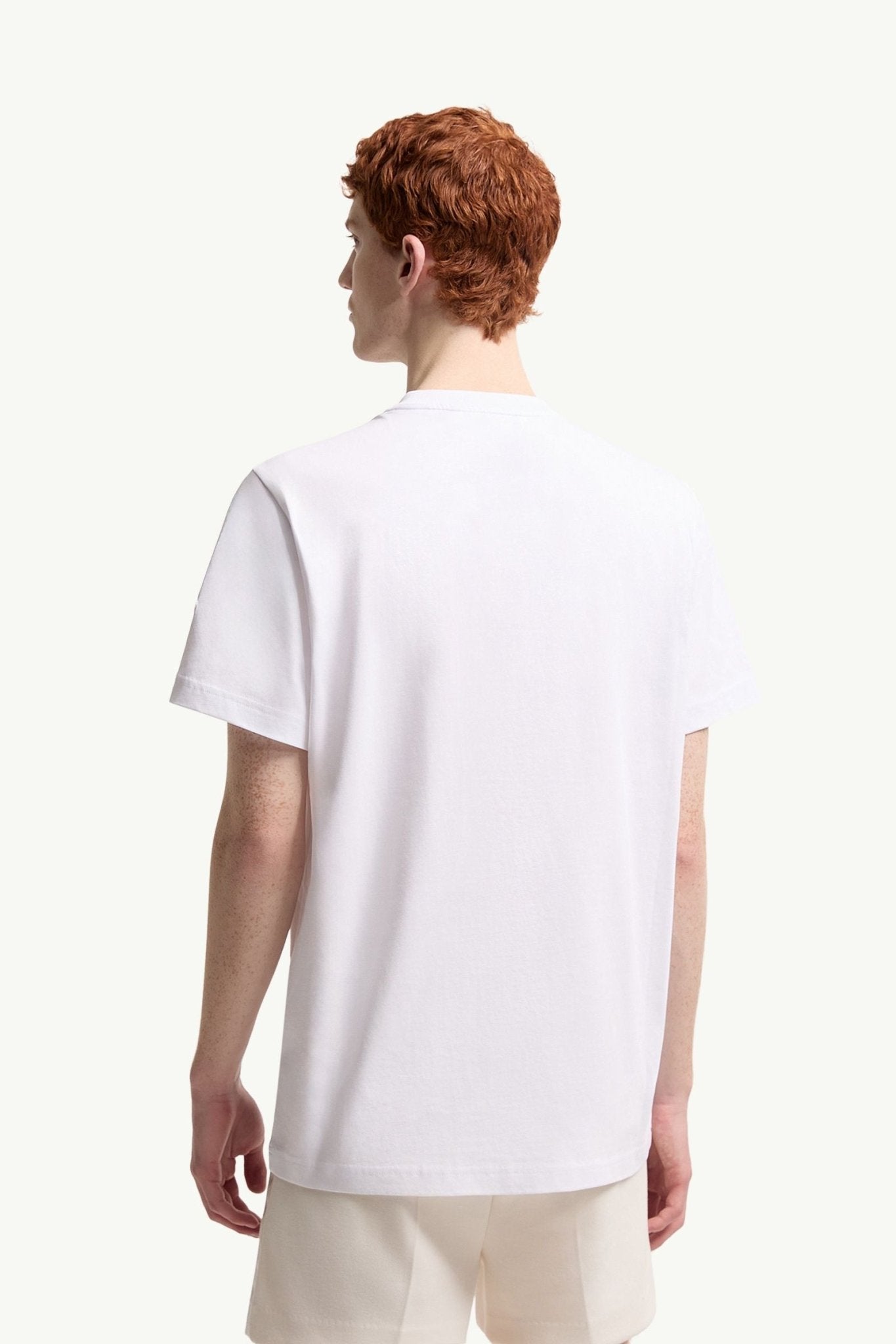 MONCLER - T-shirt en Coton à Logo Blanc – Lothaire