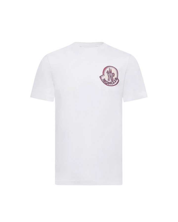 MONCLER - T-shirt en Coton à Logo Blanc - Lothaire