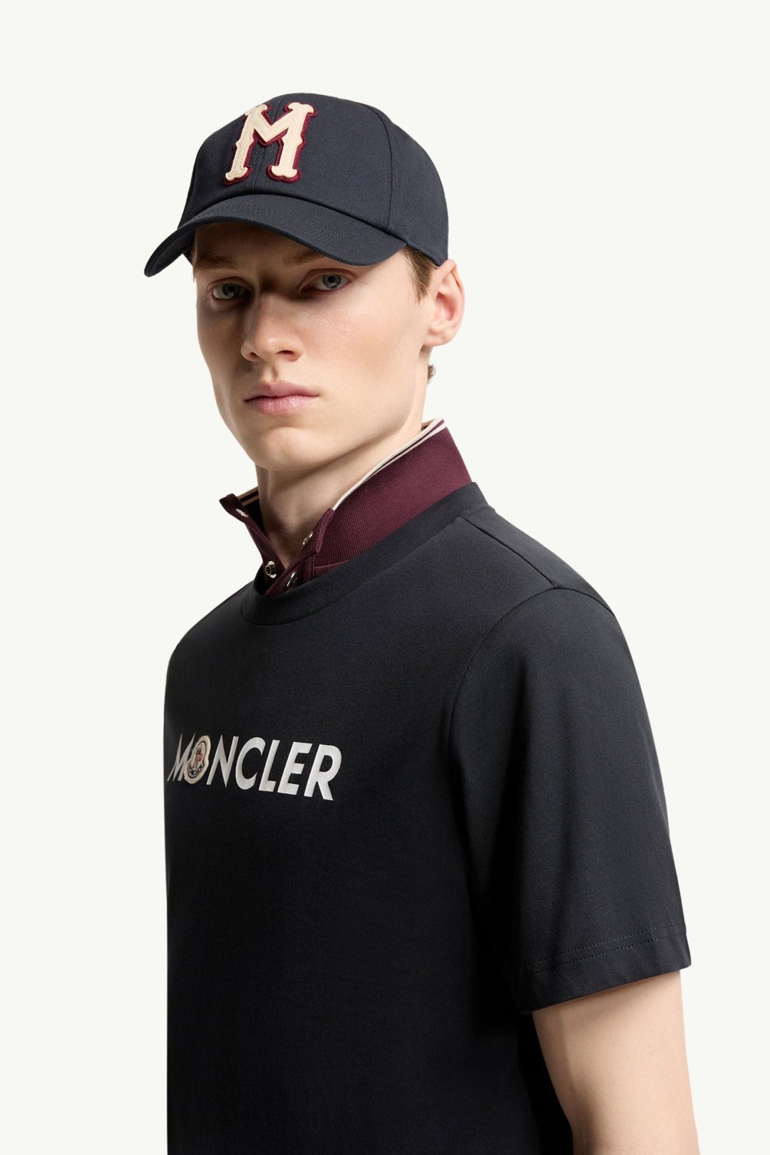 MONCLER – T-shirt en coton à logo Bleu marine - Lothaire