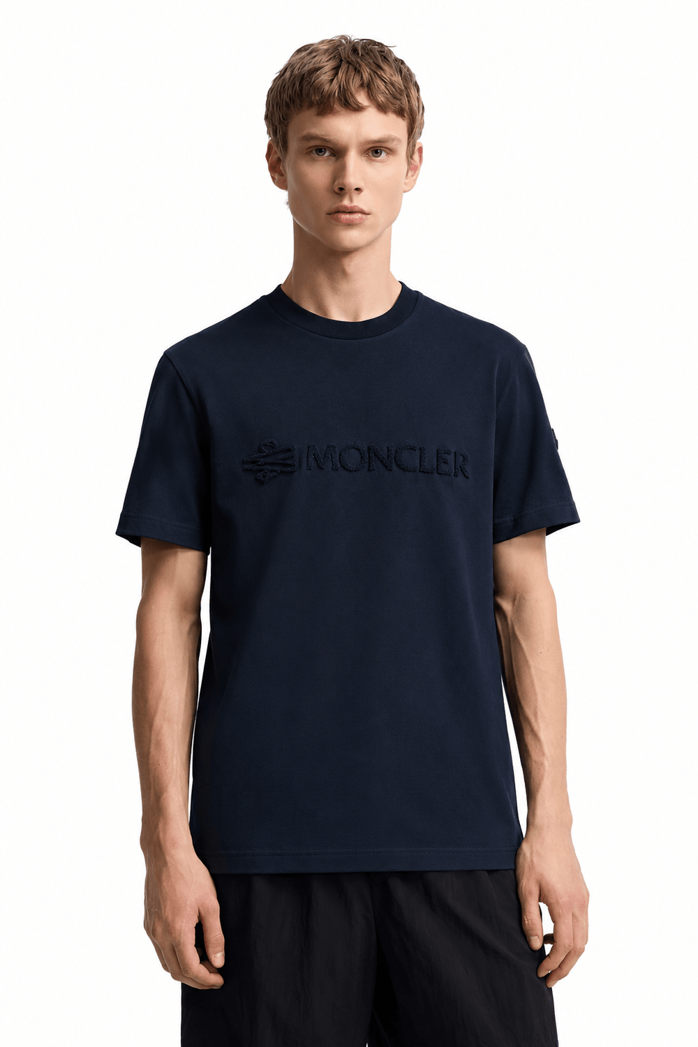 MONCLER – T-shirt en coton à logo Bleu marine - Lothaire