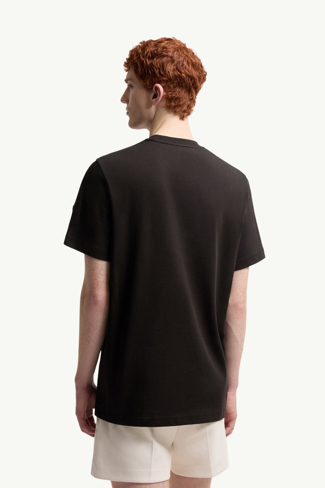 MONCLER - T-shirt en Coton à Logo Brodé Effet Croquis Noir - Lothaire