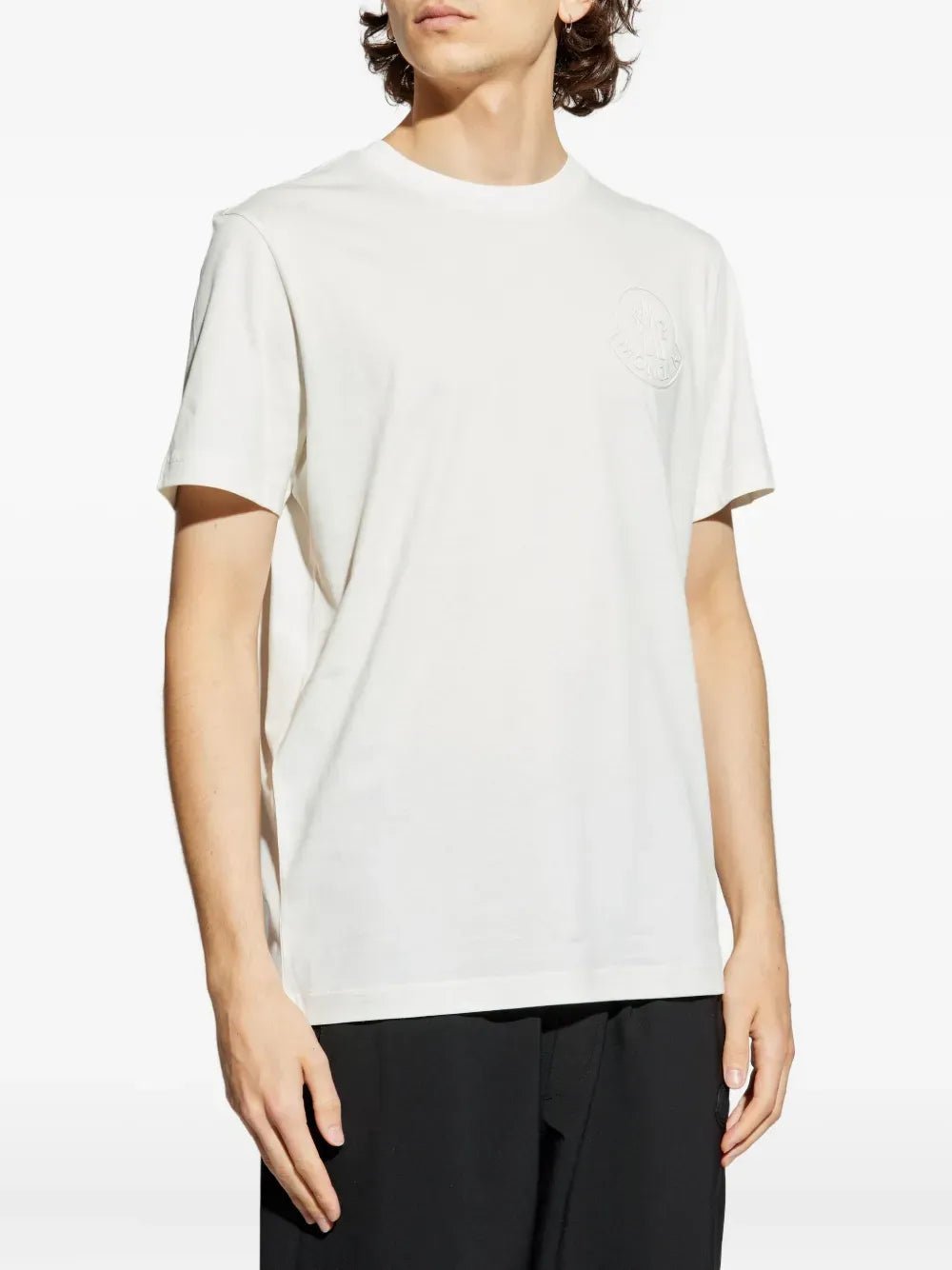 MONCLER - t-shirt en coton à logo embossé blanc - Lothaire