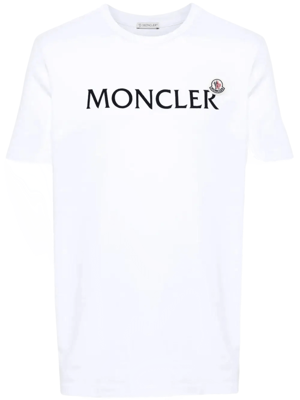 MONCLER - T-shirt en coton à logo floqué blanc - Lothaire