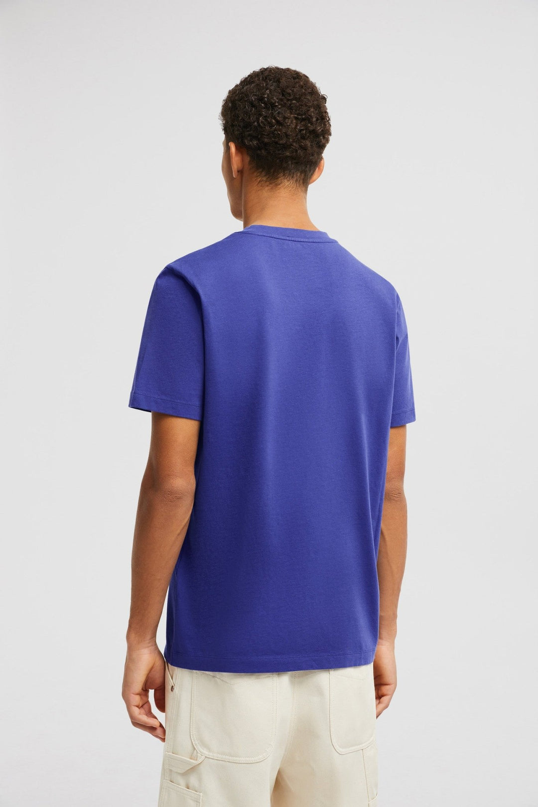 MONCLER - T-shirt en coton à logo floqué bleu - Lothaire