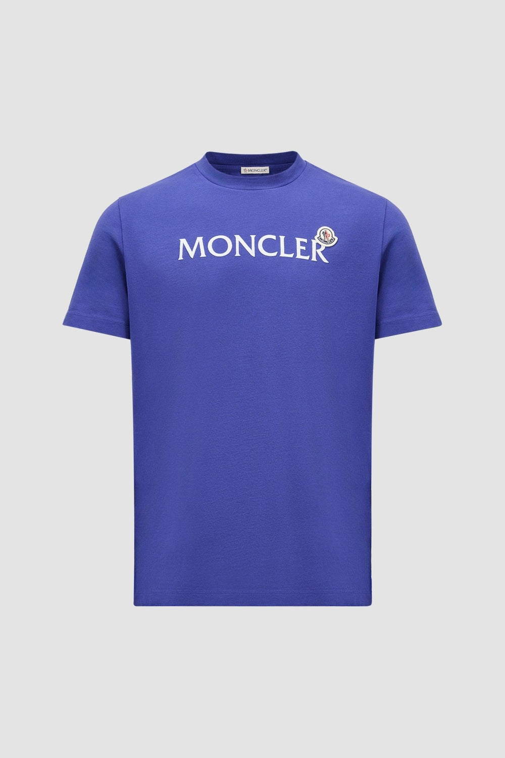 MONCLER - T-shirt en coton à logo floqué bleu - Lothaire