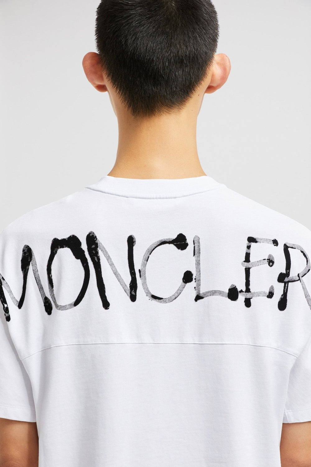 MONCLER - T - SHIRT EN COTON À LOGO GRAFFITI Blanc - Lothaire
