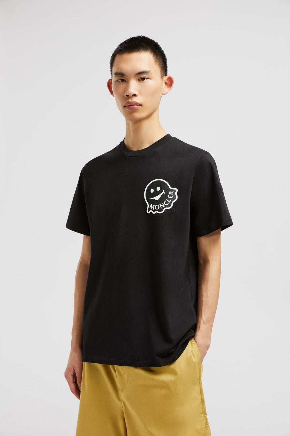MONCLER - T - SHIRT EN COTON À LOGO Noir - Lothaire