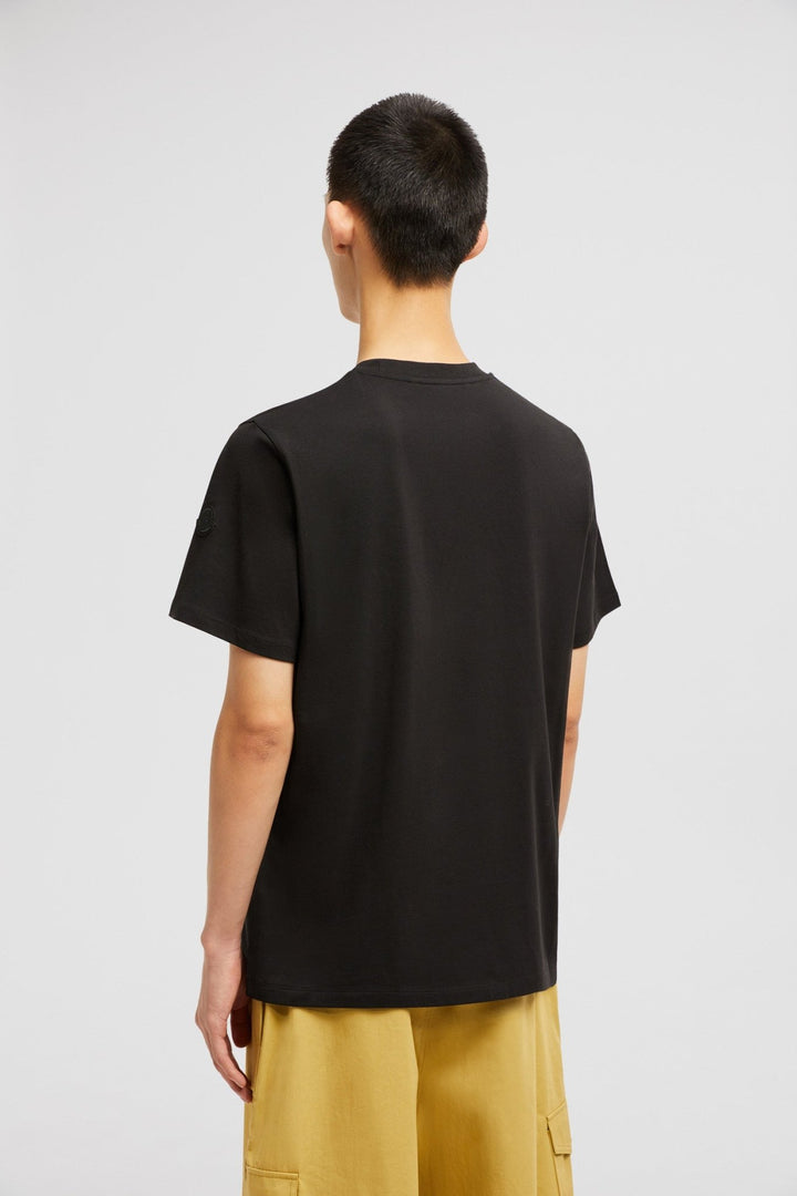 MONCLER - T - SHIRT EN COTON À LOGO Noir - Lothaire