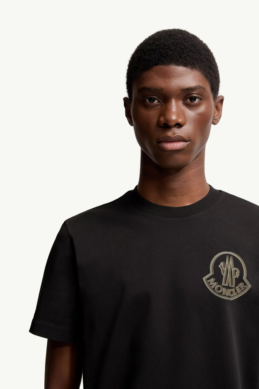 MONCLER - T-shirt en coton à logo noir - Lothaire