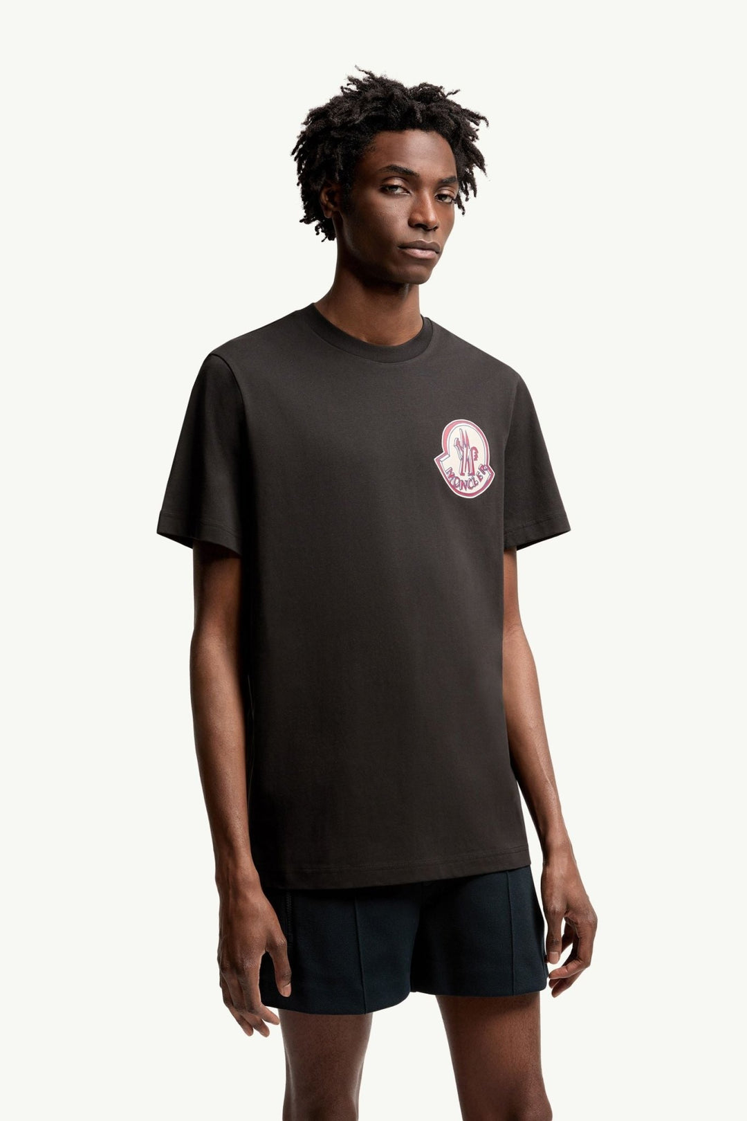 MONCLER - T-shirt en Coton à Logo Noir - Lothaire