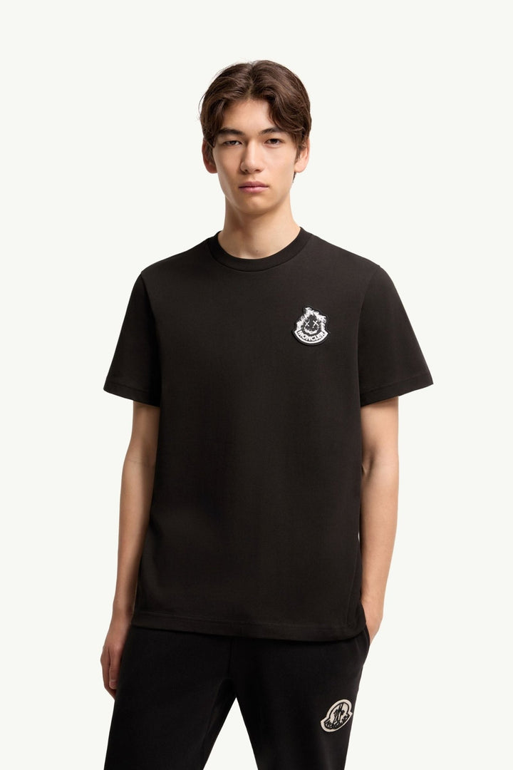 MONCLER – T-shirt en coton à logo Noir - Lothaire