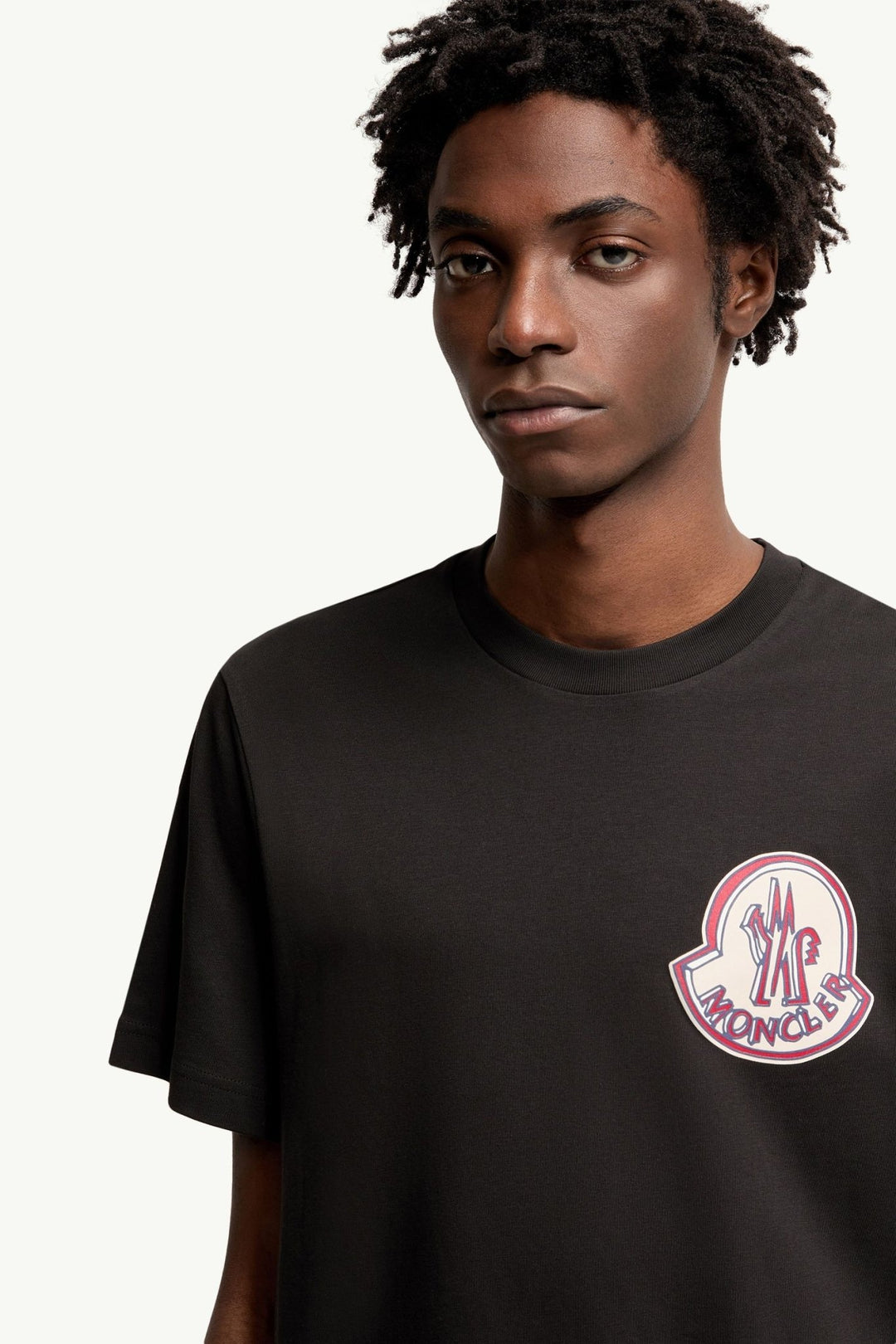 MONCLER - T-shirt en Coton à Logo Noir - Lothaire