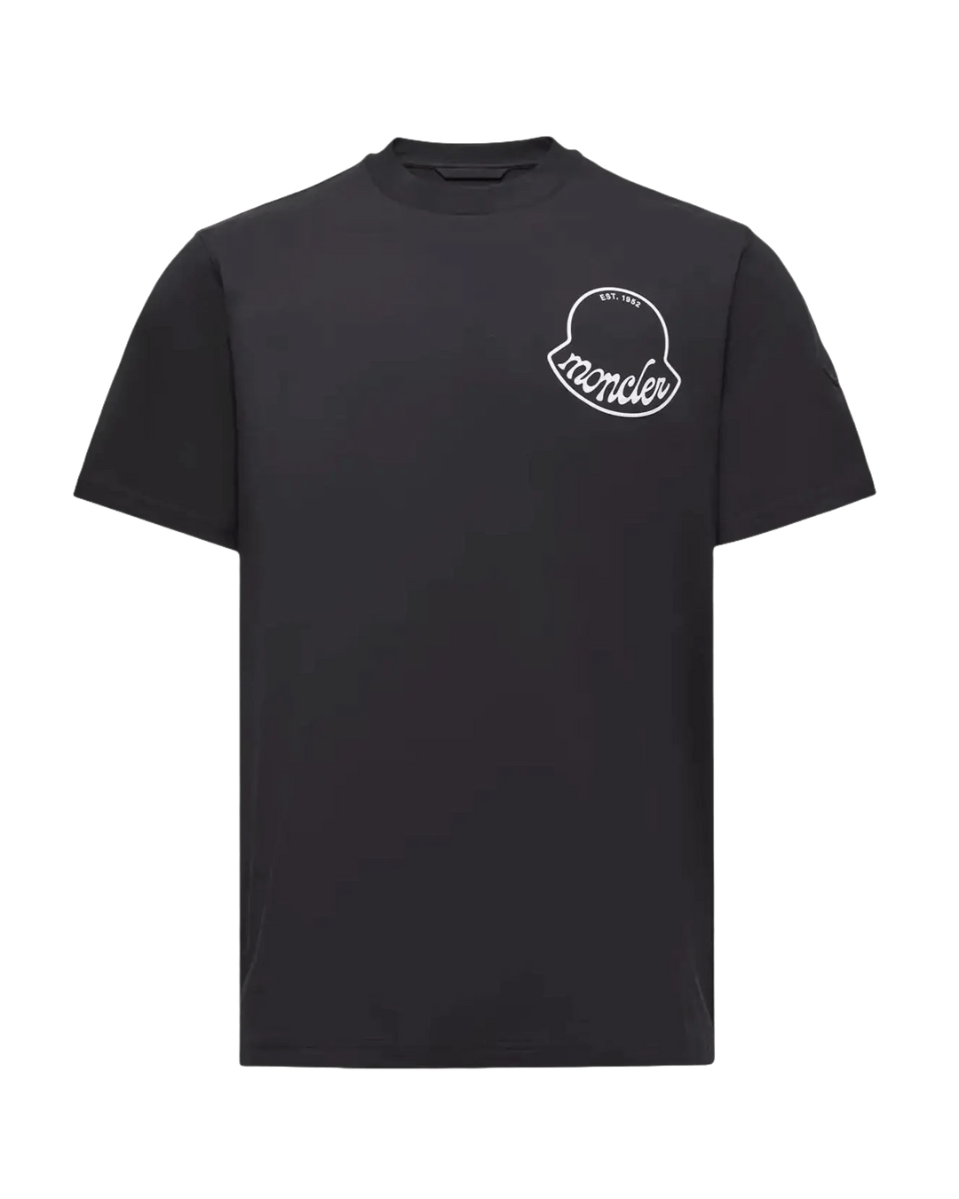 MONCLER - T-shirt en coton à logo noir charcoal - Lothaire