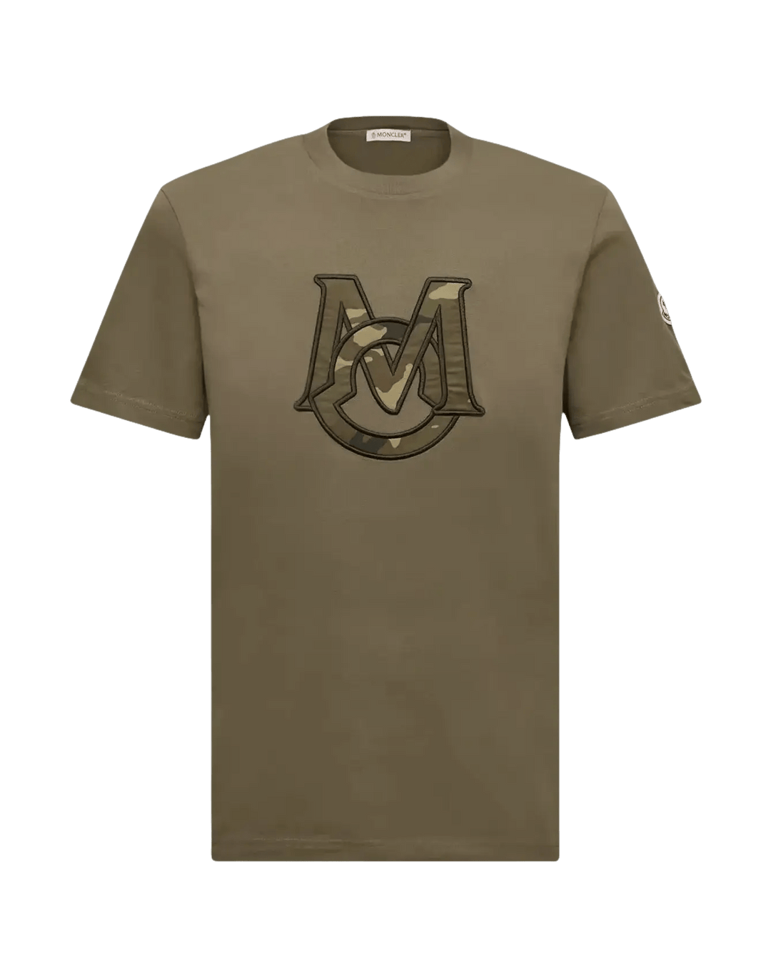 MONCLER - T-shirt en coton à monogramme vert - Lothaire