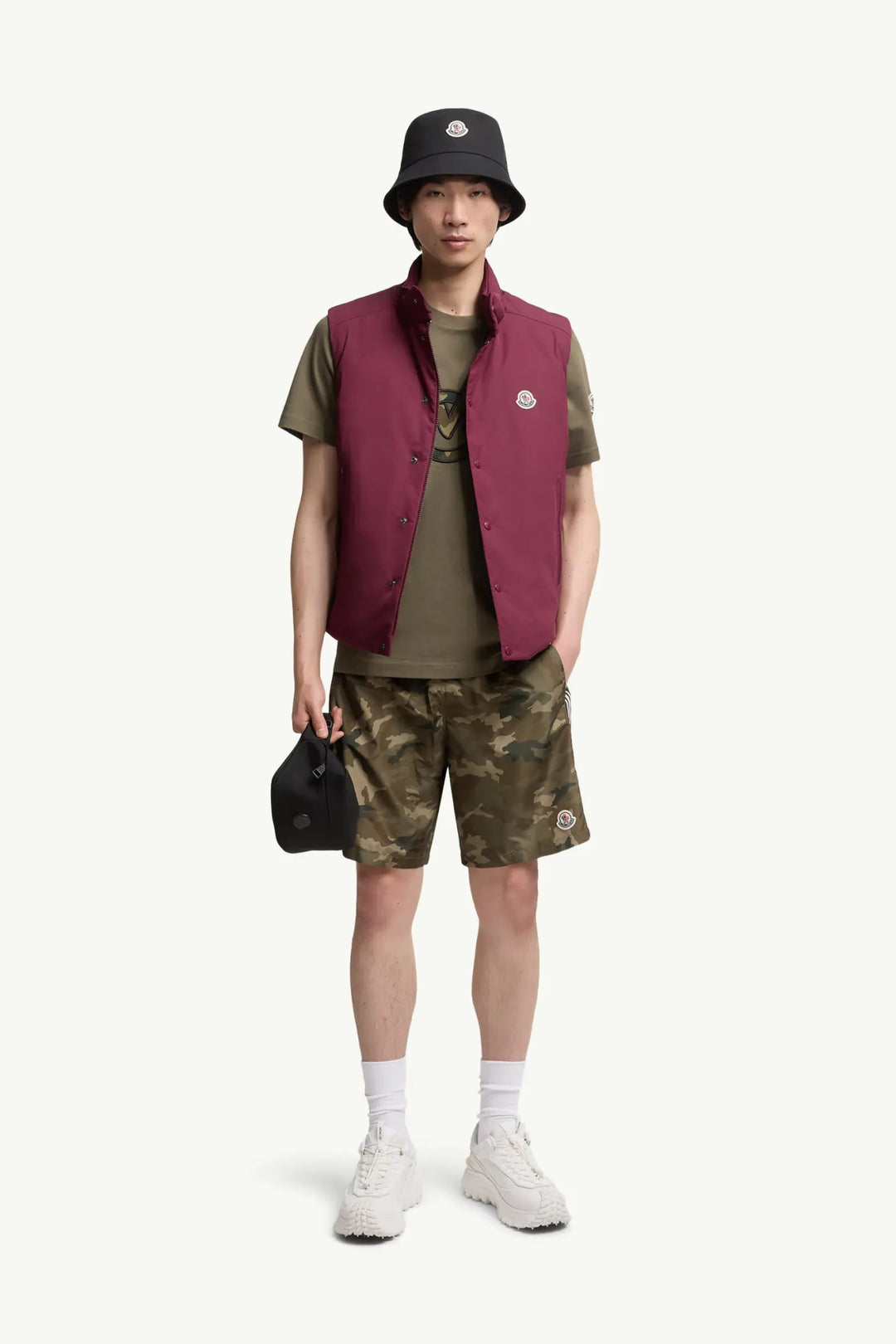 MONCLER - T-shirt en coton à monogramme vert - Lothaire
