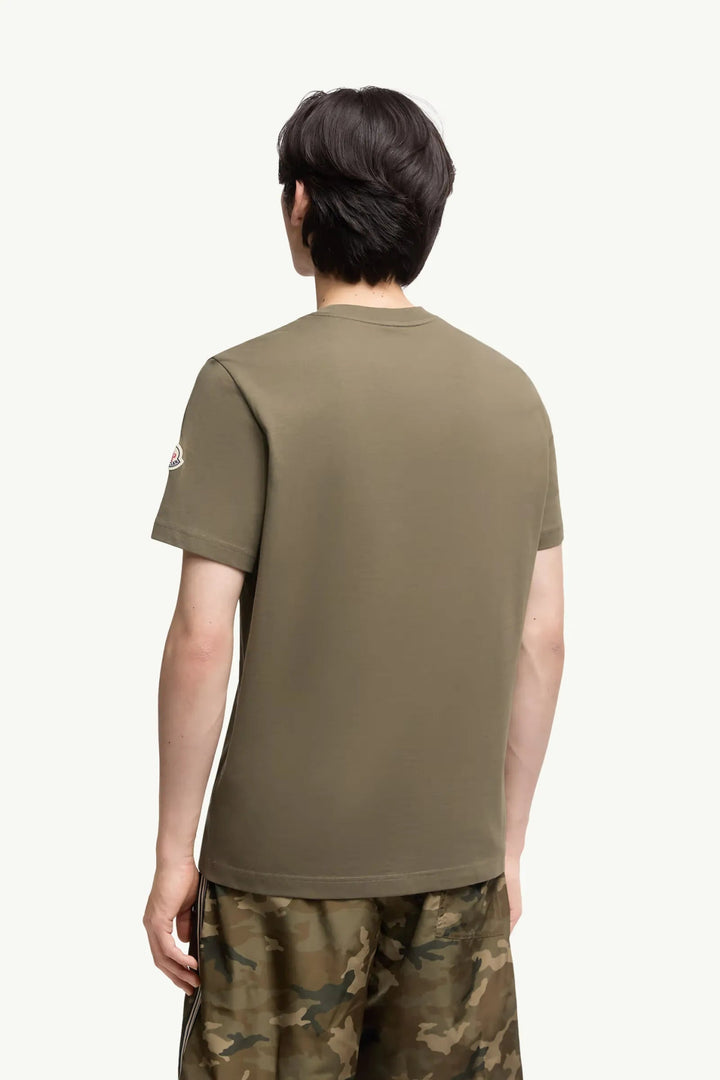MONCLER - T-shirt en coton à monogramme vert - Lothaire