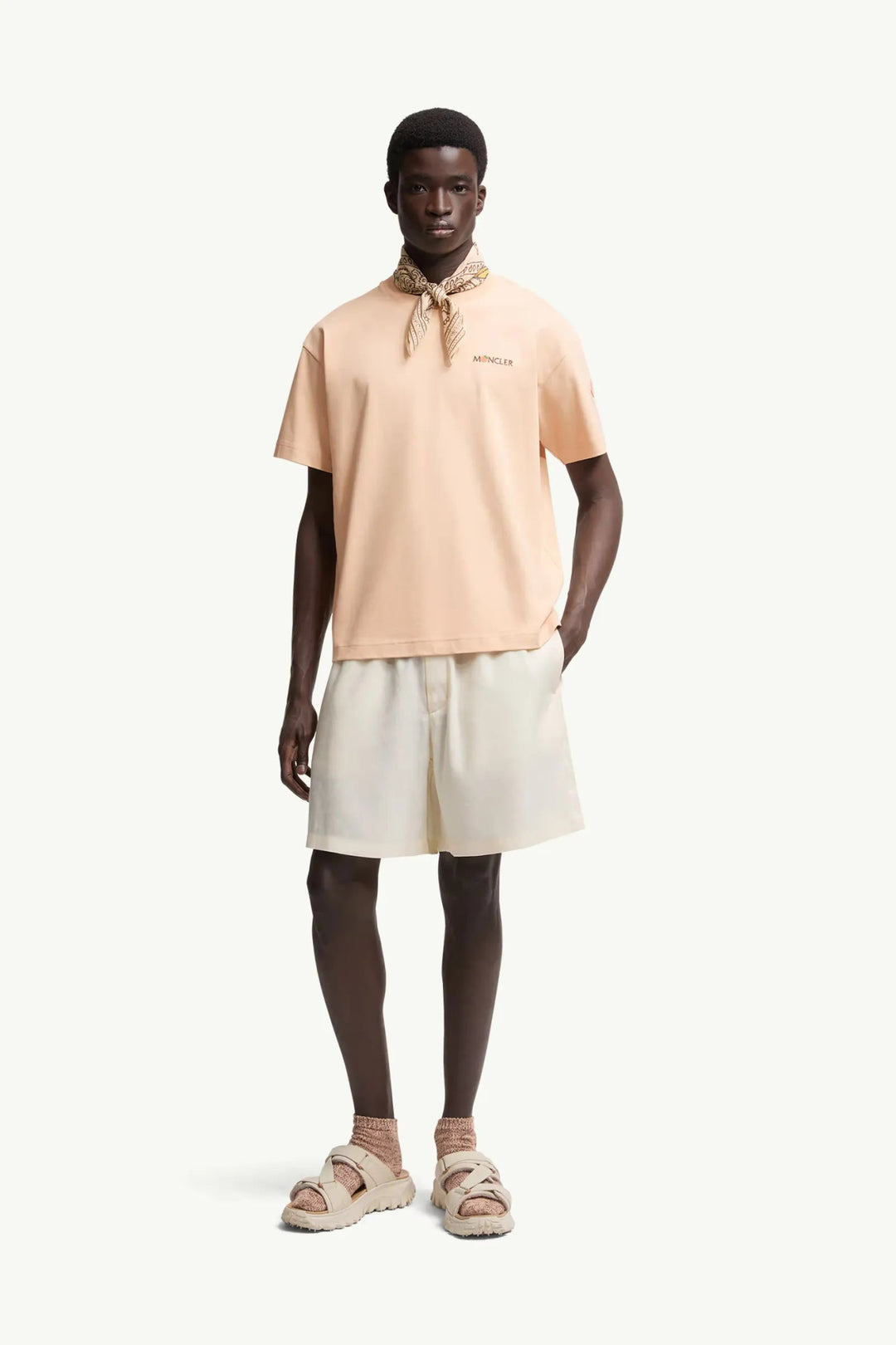 MONCLER - T-shirt en coton Moncler x Gilga Farm by Donald Glover rose pêche - Lothaire