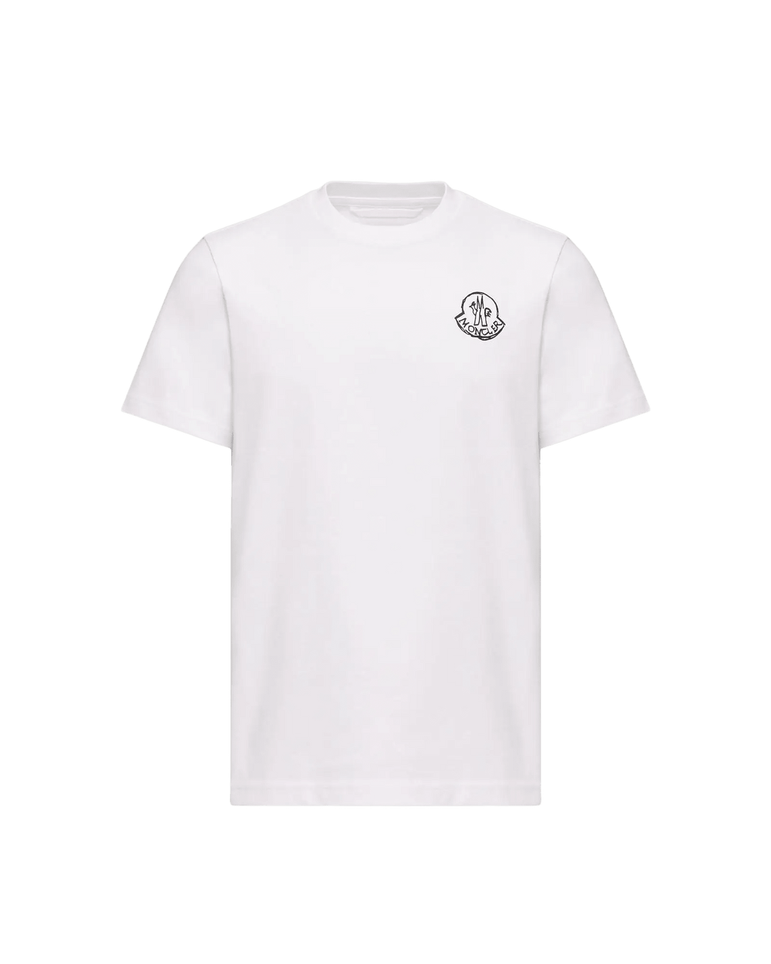 MONCLER – T-shirt en jersey de coton à empiècement logo Blanc - Lothaire