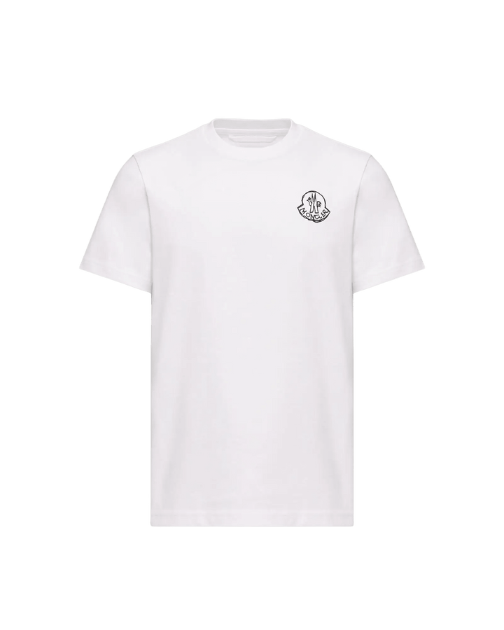 MONCLER – T-shirt en jersey de coton à empiècement logo Blanc - Lothaire