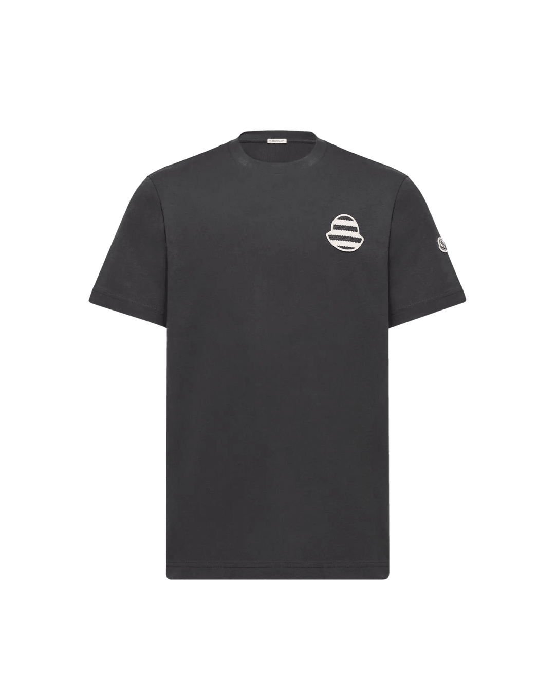 MONCLER - T-shirt rayé en jersey de coton à logo Bleu marine - Lothaire