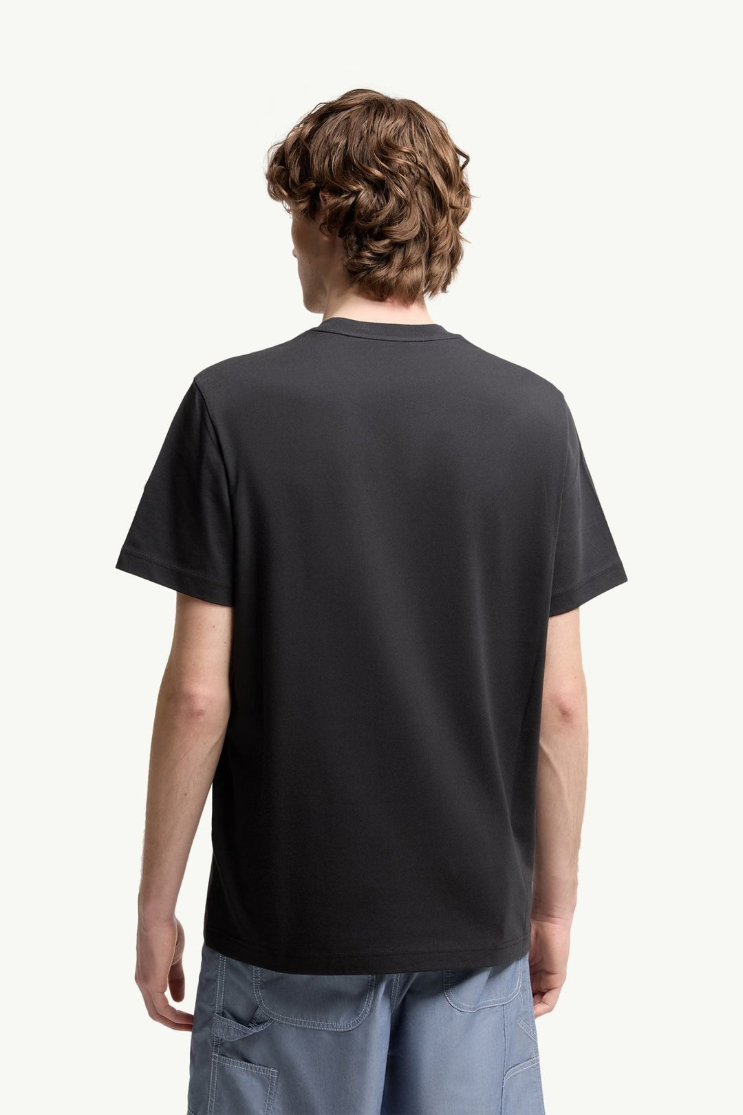 MONCLER - T-shirt rayé en jersey de coton à logo Bleu marine - Lothaire