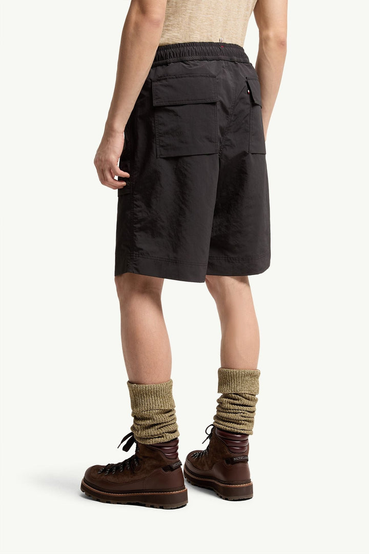 MONCLER - Technical Froissé Shorts Noir - Lothaire