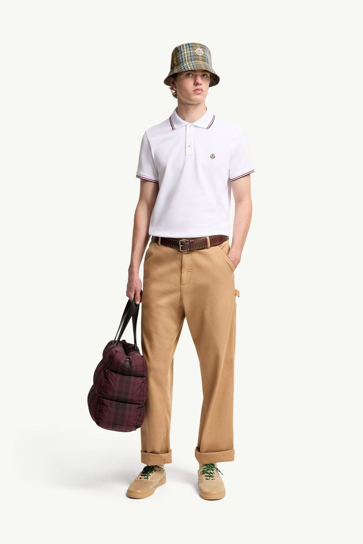 MONCLER - Tricolor - Trimmed Cotton Piquet Polo Shirt Blanc - Lothaire