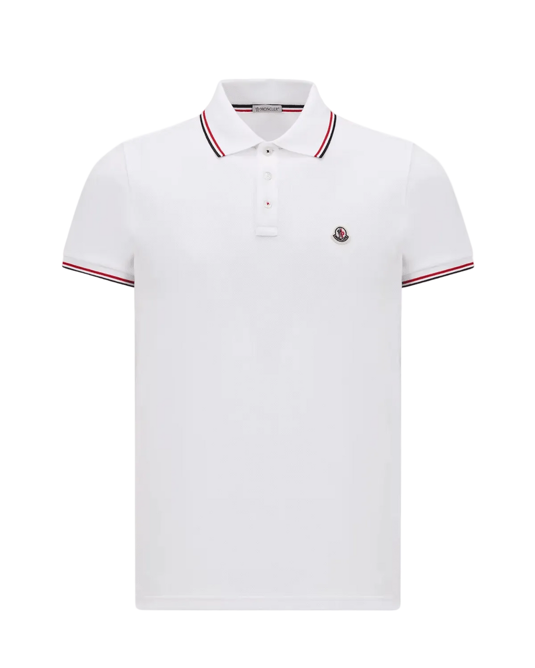 MONCLER - Tricolor - Trimmed Cotton Piquet Polo Shirt Blanc - Lothaire