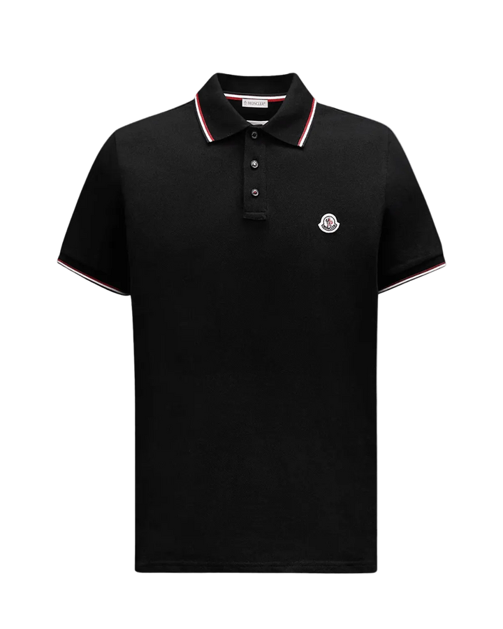 MONCLER - Tricolor - Trimmed Cotton Piquet Polo Shirt Noir - Lothaire