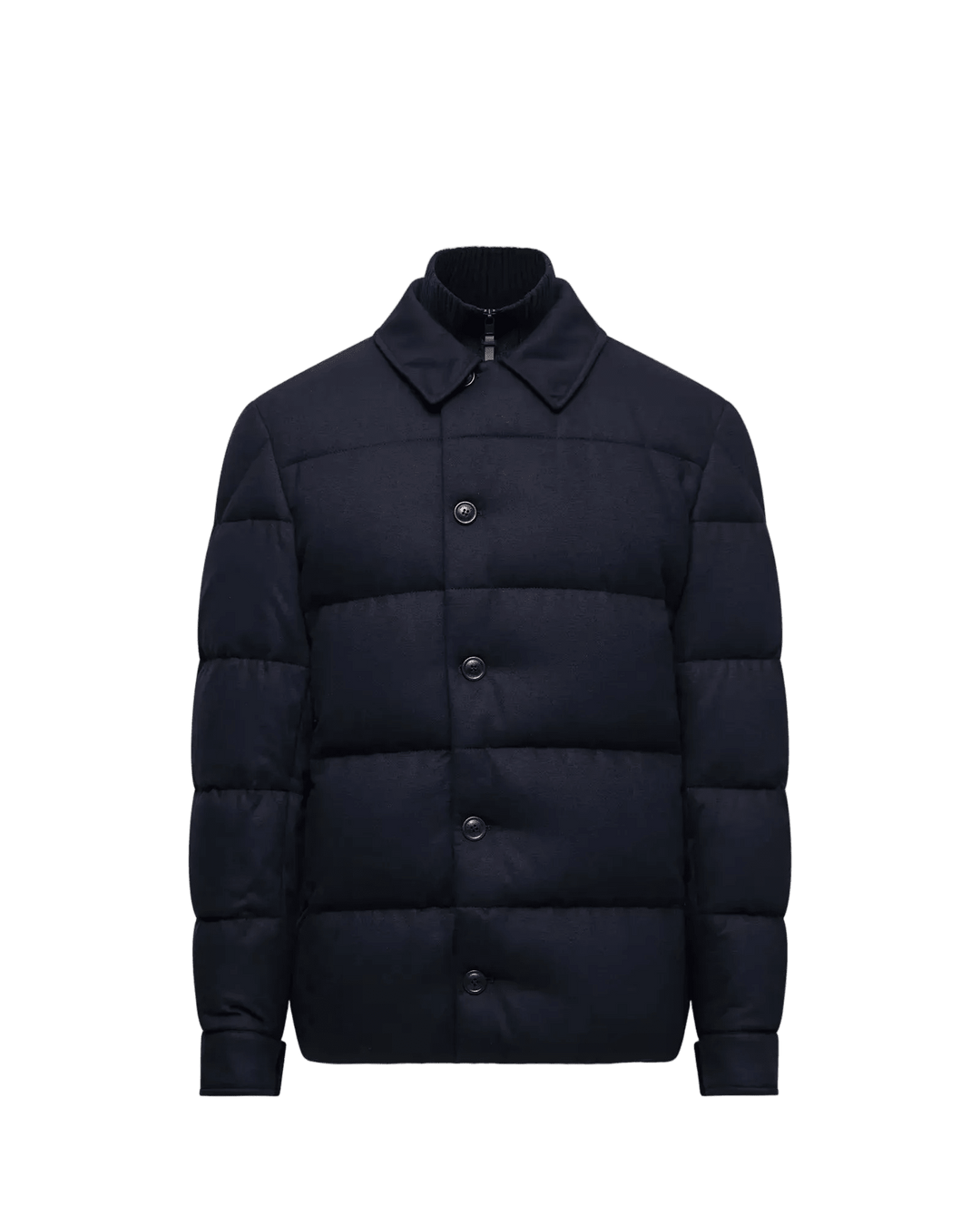 MONCLER - Veste - chemise en duvet et cachemire Pres bleu marine - Lothaire