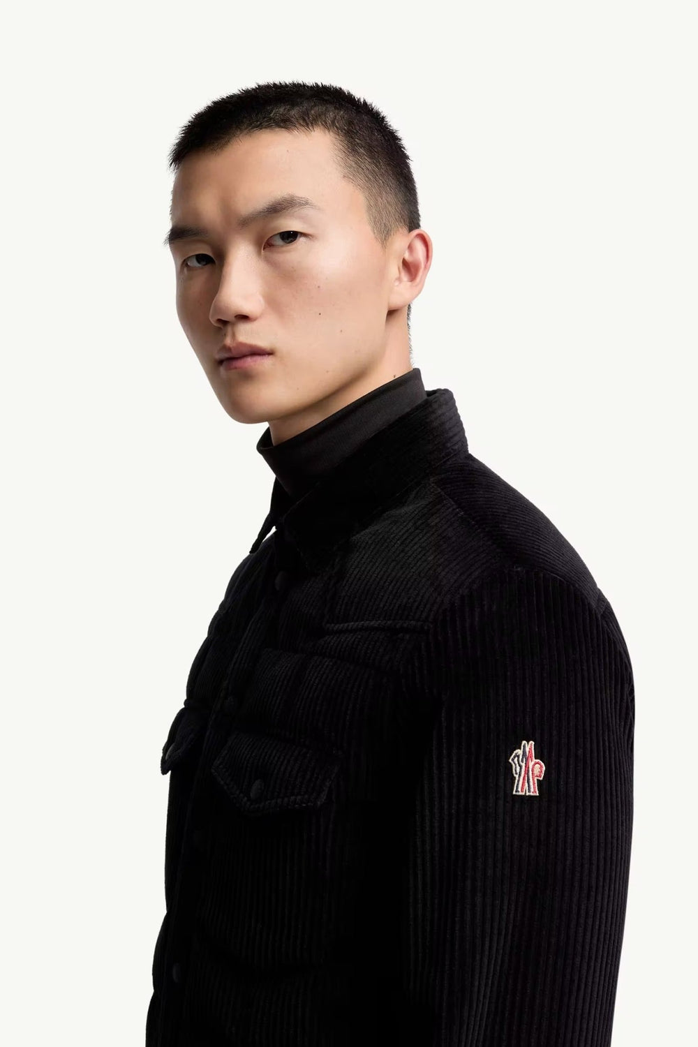 MONCLER - Veste Chemise en Velours Côtelé Noir - Lothaire