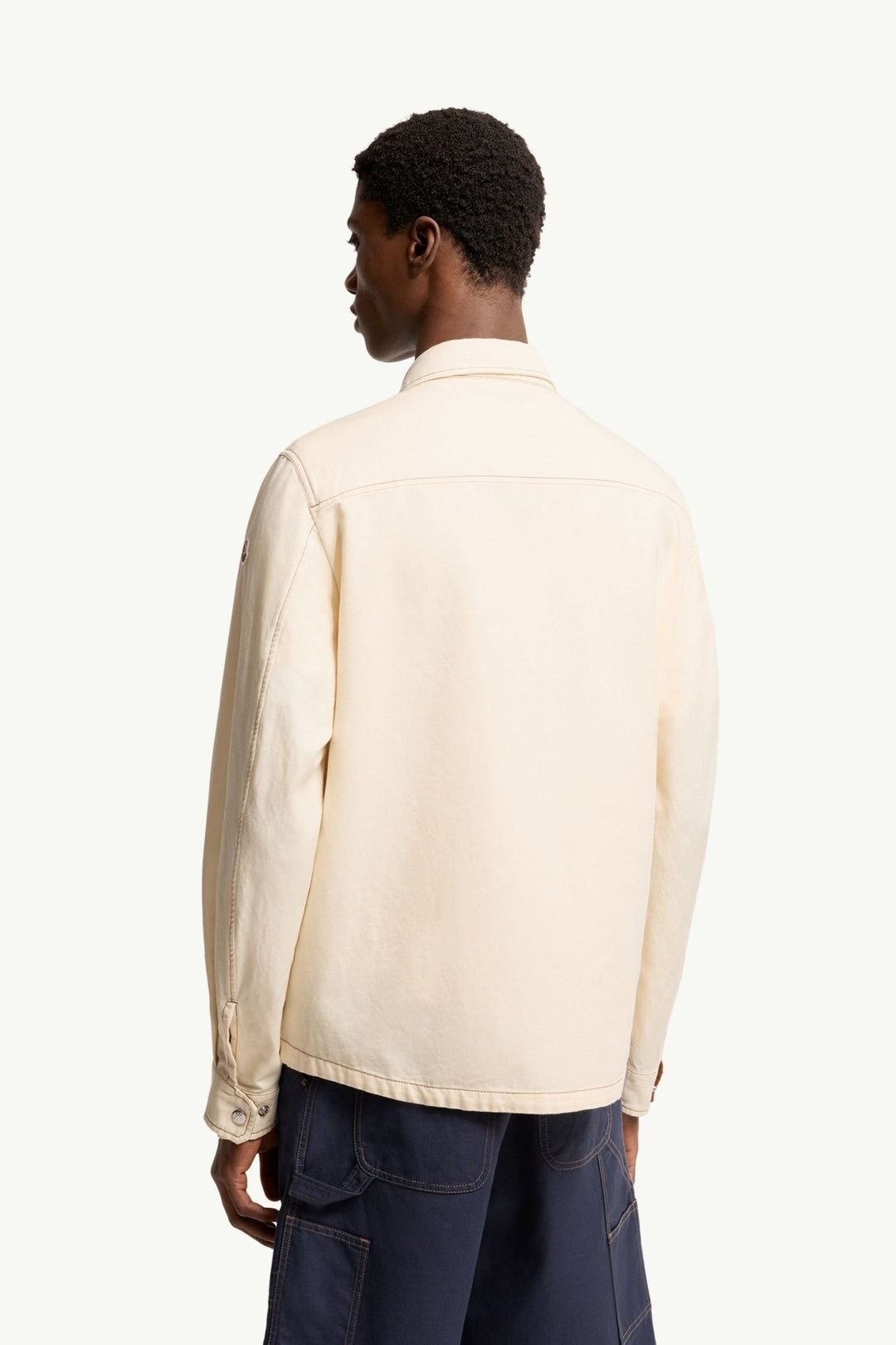 MONCLER - Veste - chemise Watagua en mélange de coton et de lin Beige crème - Lothaire