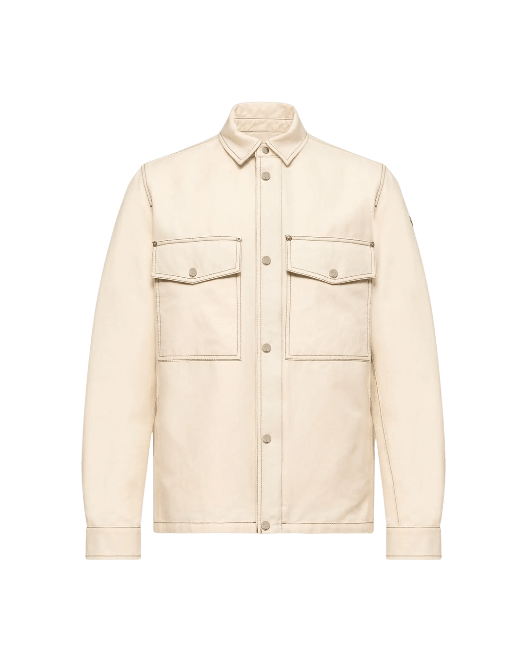 MONCLER - Veste - chemise Watagua en mélange de coton et de lin Beige crème - Lothaire