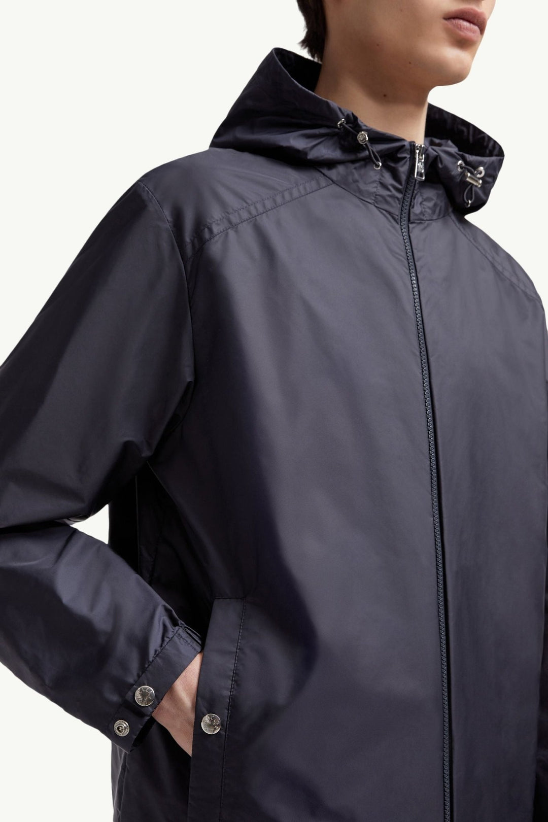 MONCLER - Veste de pluie à capuche Etiache Bleu marine - Lothaire