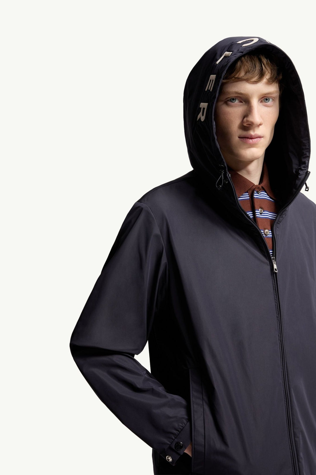 MONCLER - Veste Sassiere à Capuche Bleu foncé - Lothaire