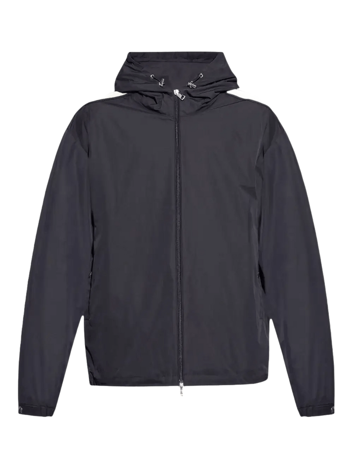 MONCLER - Veste zippée à manches rayées bleu marine - Lothaire