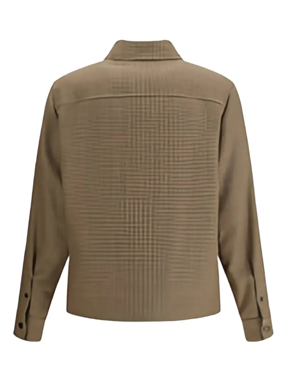 MONCLER - Veste zippée à motif pied - de - poule marron - Lothaire