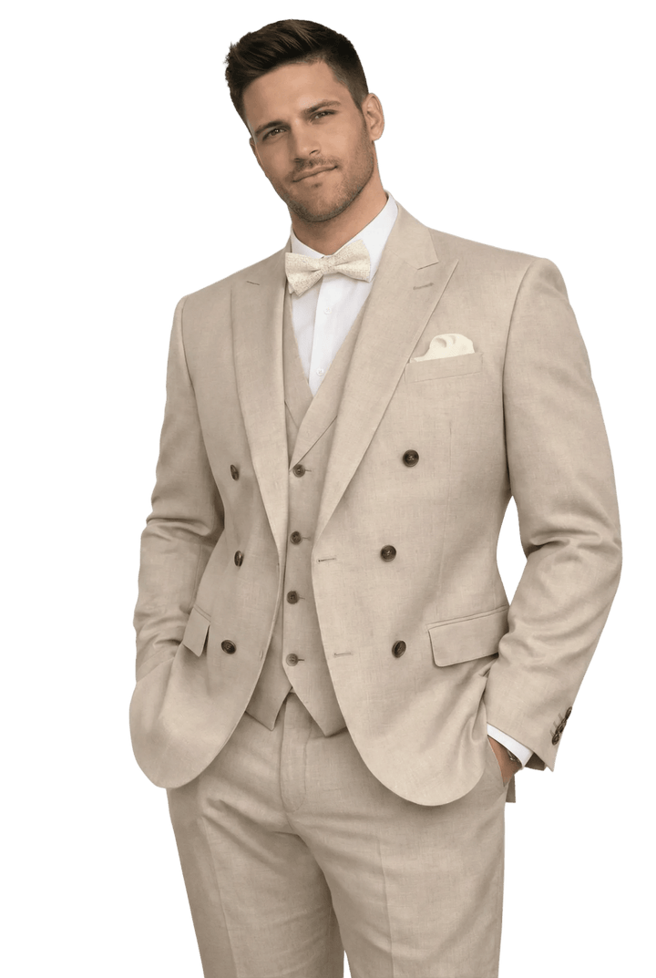 MONSIEUR HECTOR - Costumes 3 pièces - Modèle Damien, coloris écru ❤️ - Lothaire