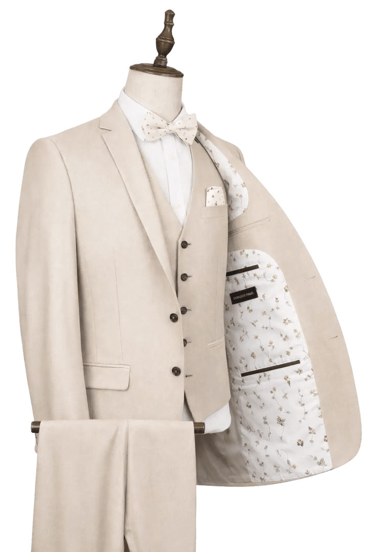 MONSIEUR HECTOR - Costumes 3 pièces - Modèle Louis, coloris beige - Lothaire