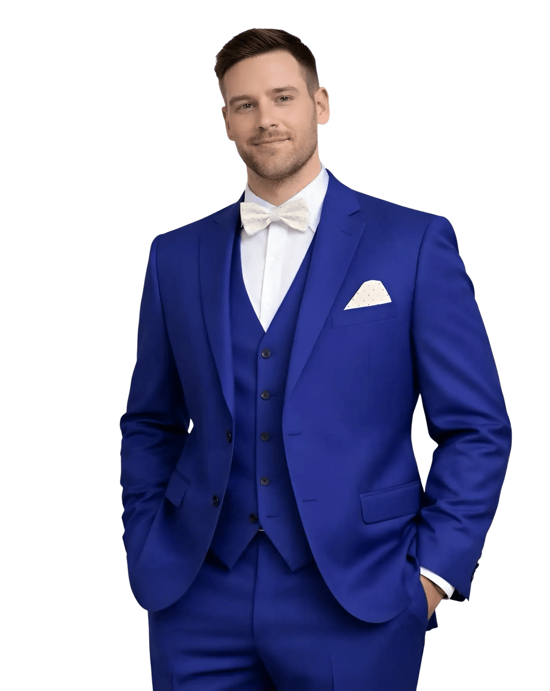 MONSIEUR HECTOR - Costumes 3 pièces - Modèle Louis, coloris bleu italien - Lothaire