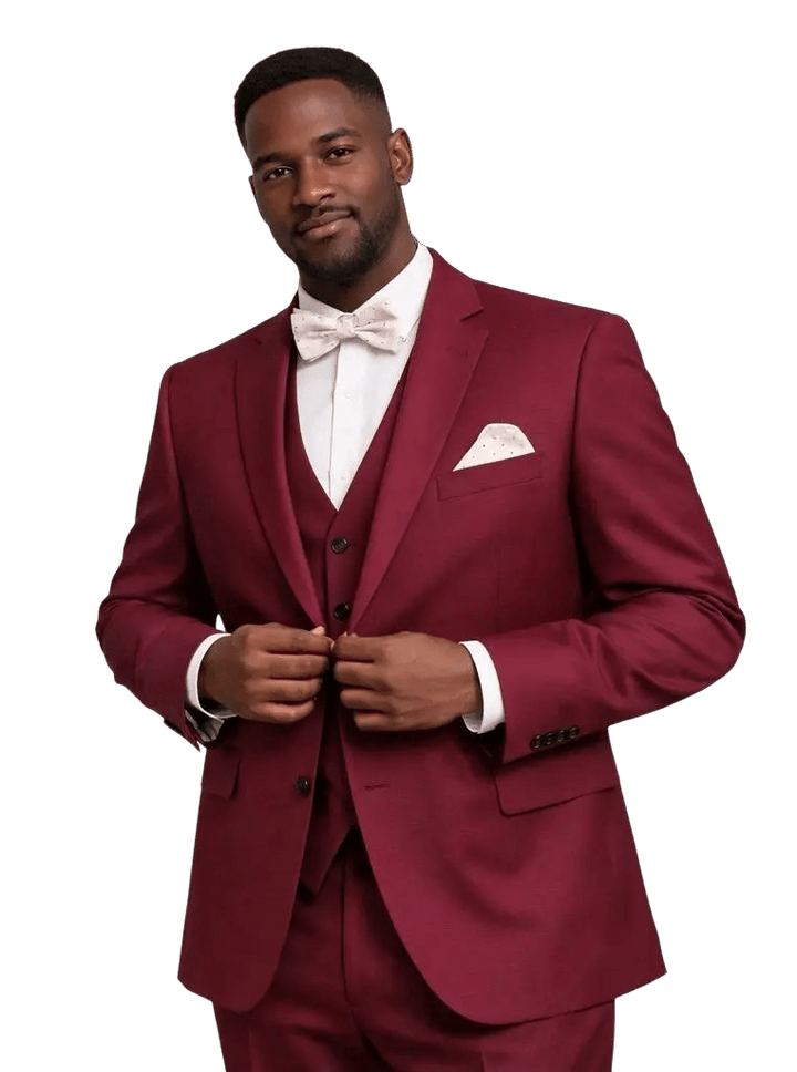 MONSIEUR HECTOR - Costumes 3 pièces - Modèle Louis, coloris bordeaux - Lothaire