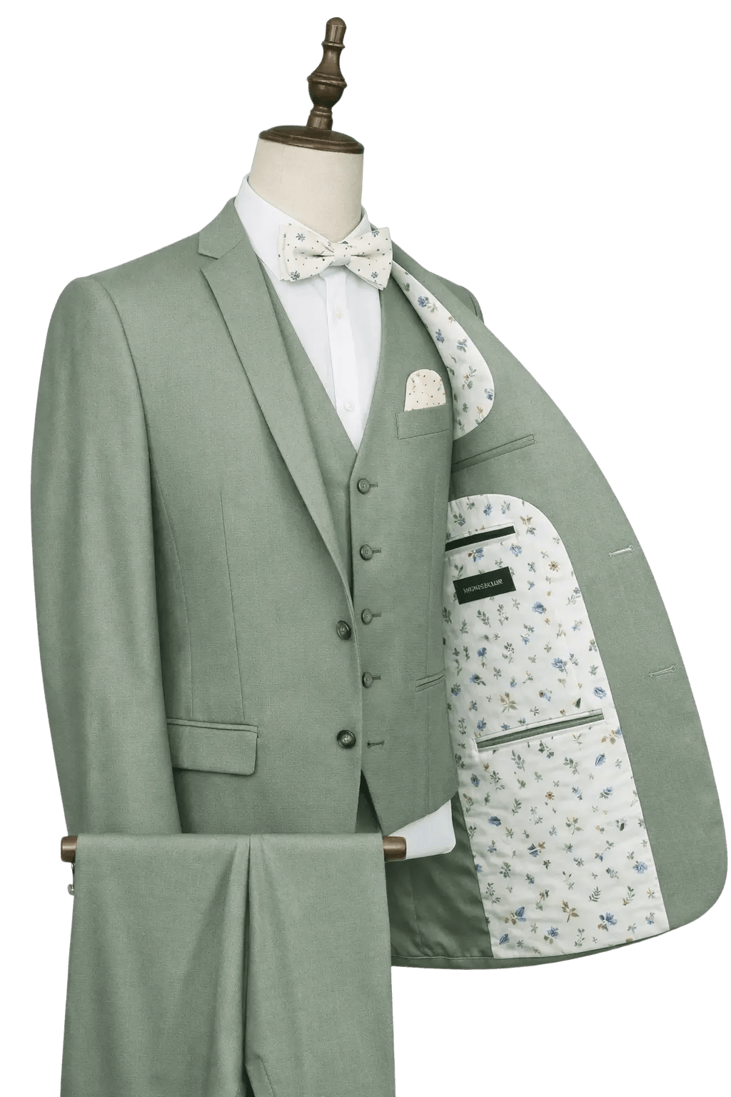 MONSIEUR HECTOR - Costumes 3 pièces - Modèle Louis, coloris olive - Lothaire